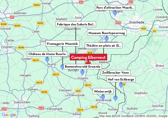 Carte des villes &agrave; visiter
