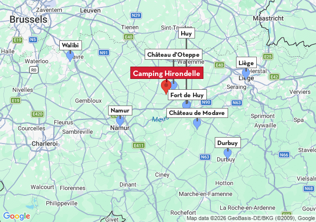 Carte des villes &agrave; visiter