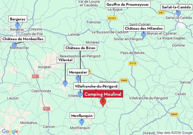 Carte des villes &agrave; visiter