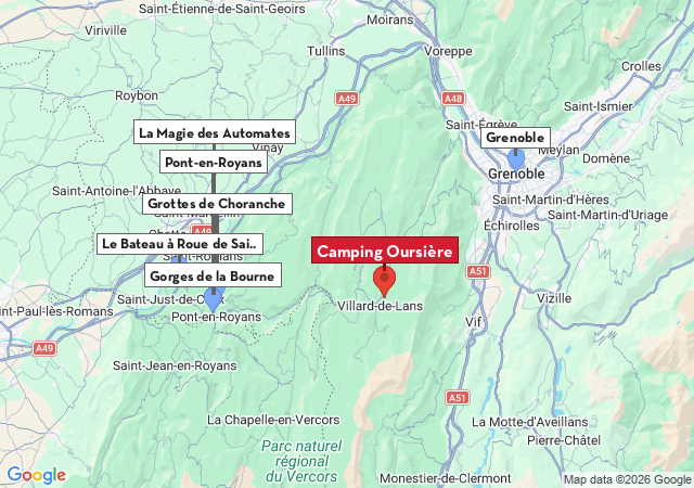 Carte des villes &agrave; visiter