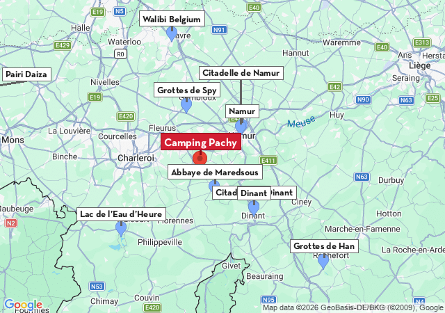 Carte des villes à visiter