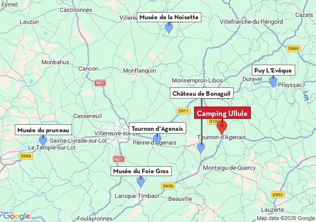 Carte des villes &agrave; visiter