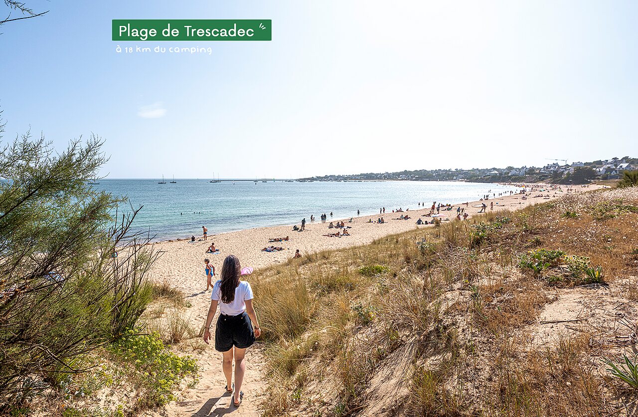 Plage de Trescadec, grande plage de sable fin pr�s de Douarnenez, Finist�re.
