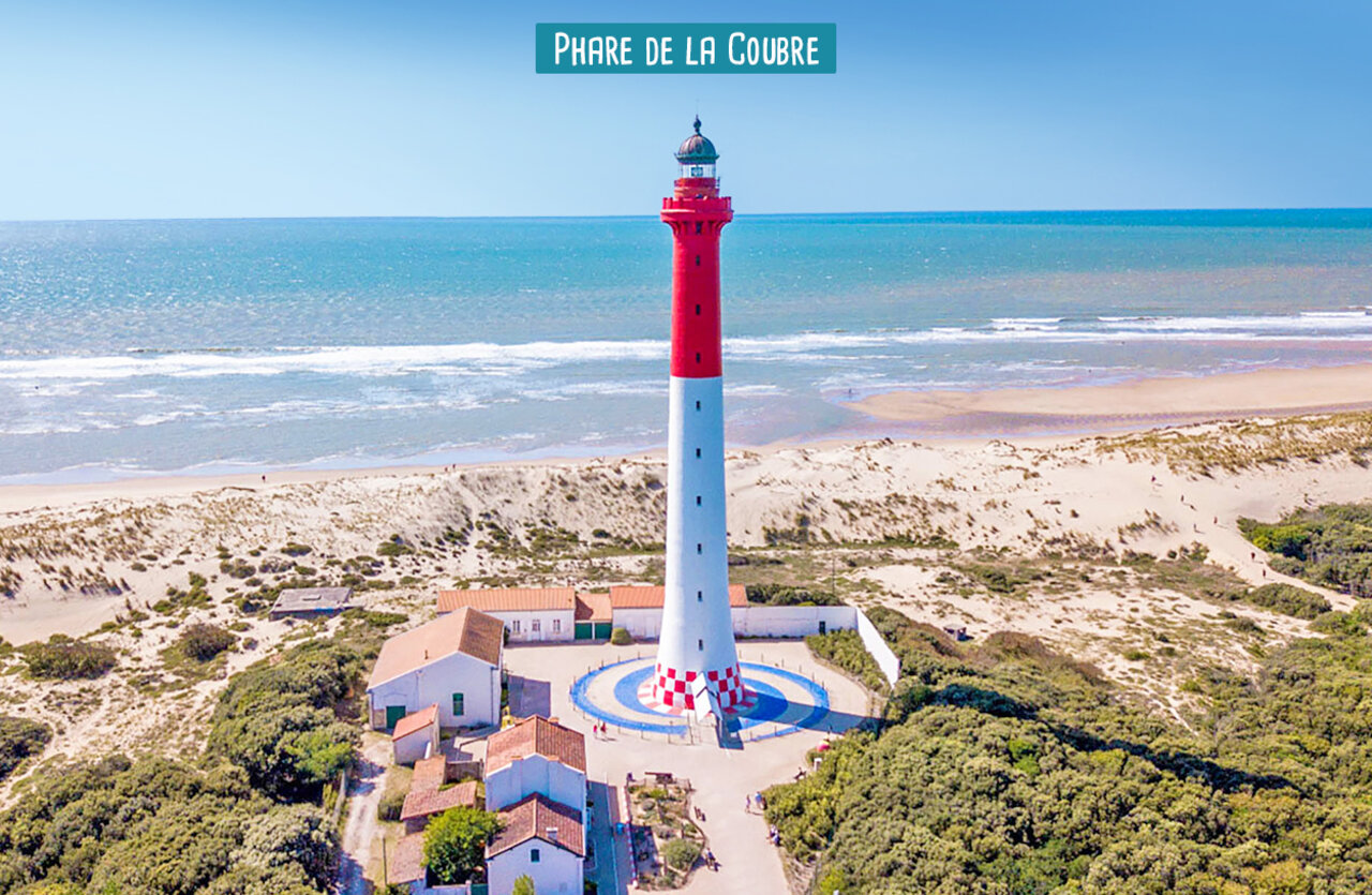 Phare de la Coubre, monument embl�matique � visiter pr�s de La Tremblade, Charente-Maritime.