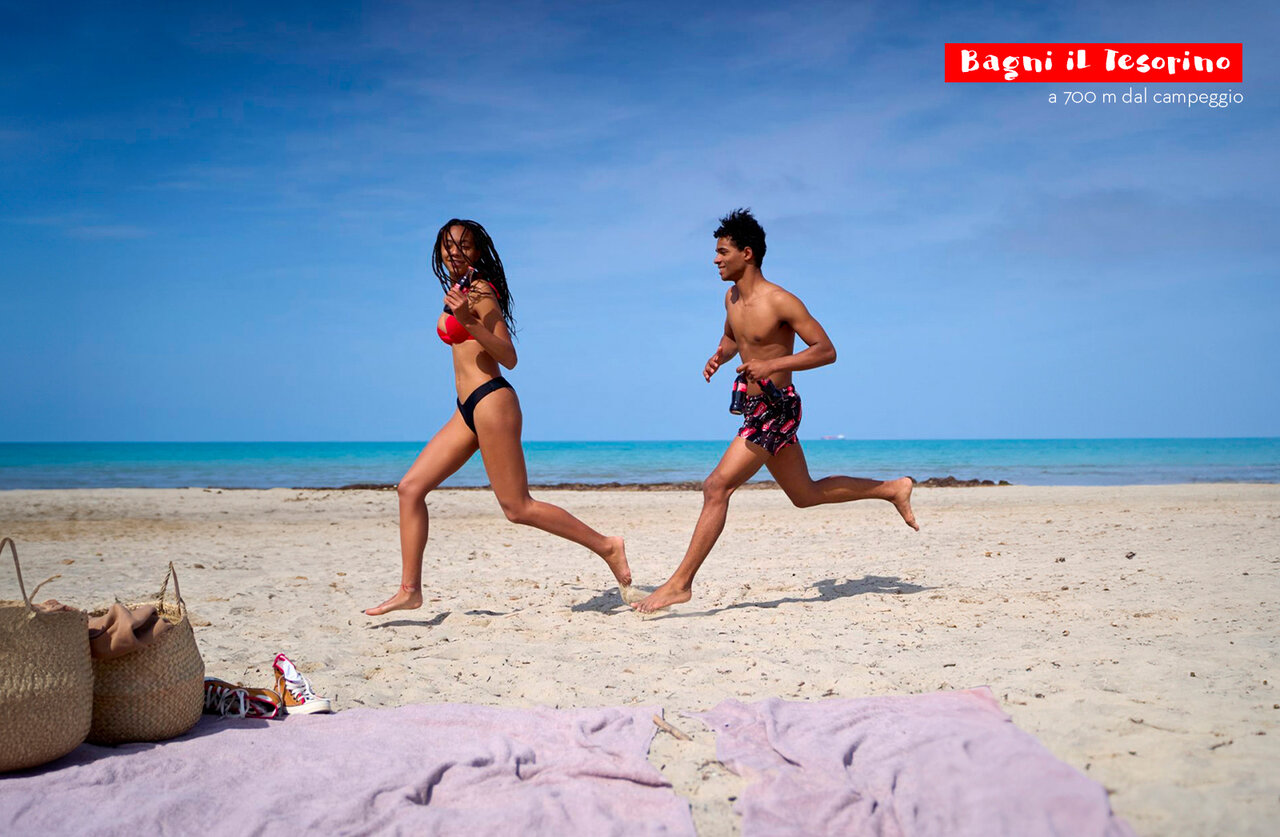 Plage de sable fin Bagni il Tesorino, � 700m du camping, Rosignano Marittimo.