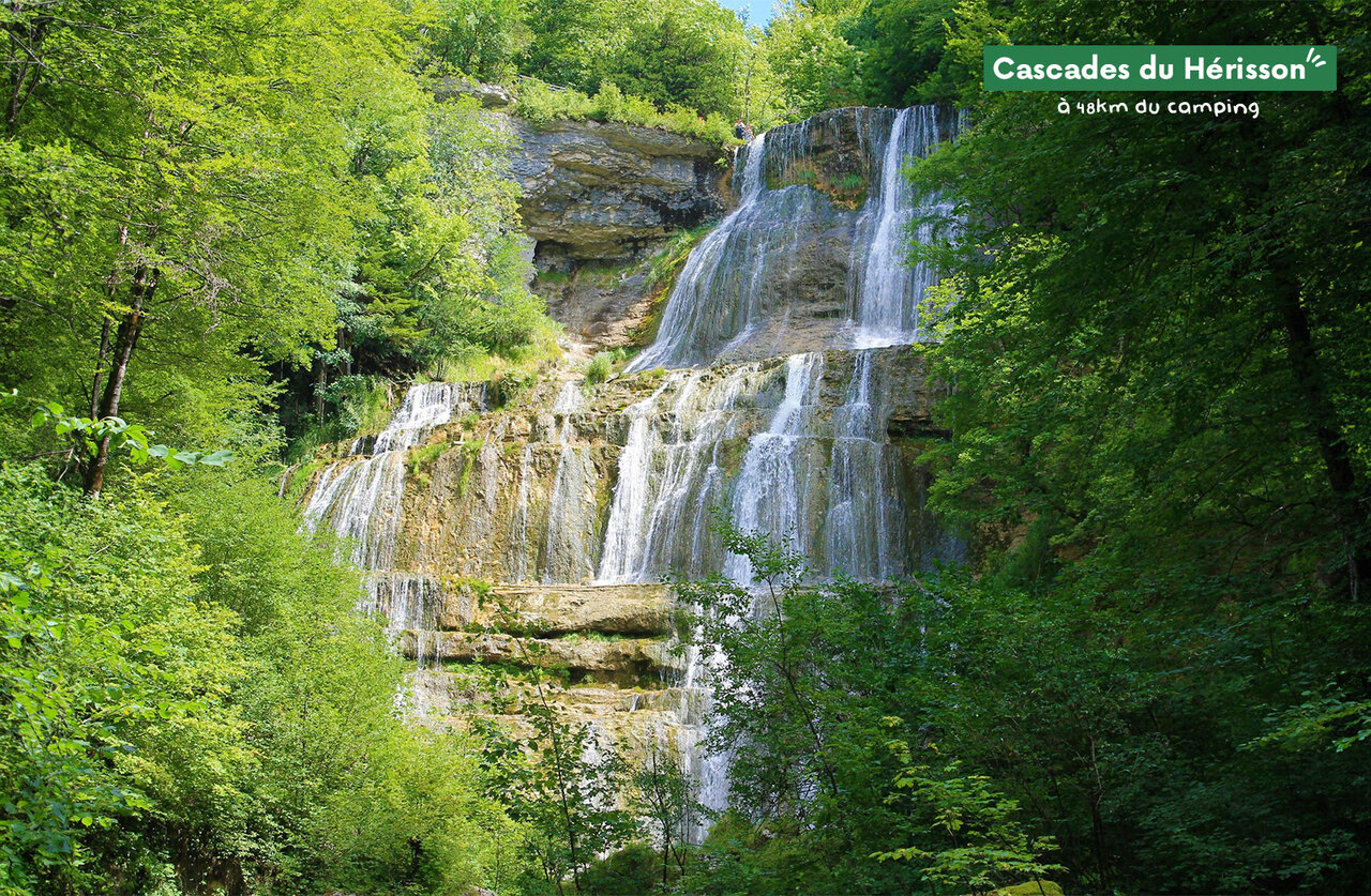 Cascades du H�risson, magnifique site naturel � visiter pr�s du camping.