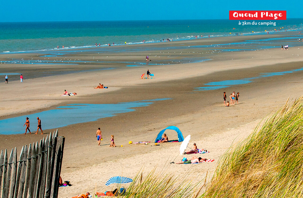 Plage de Quend Plage, vaste �tendue de sable fin � visiter pr�s du camping.