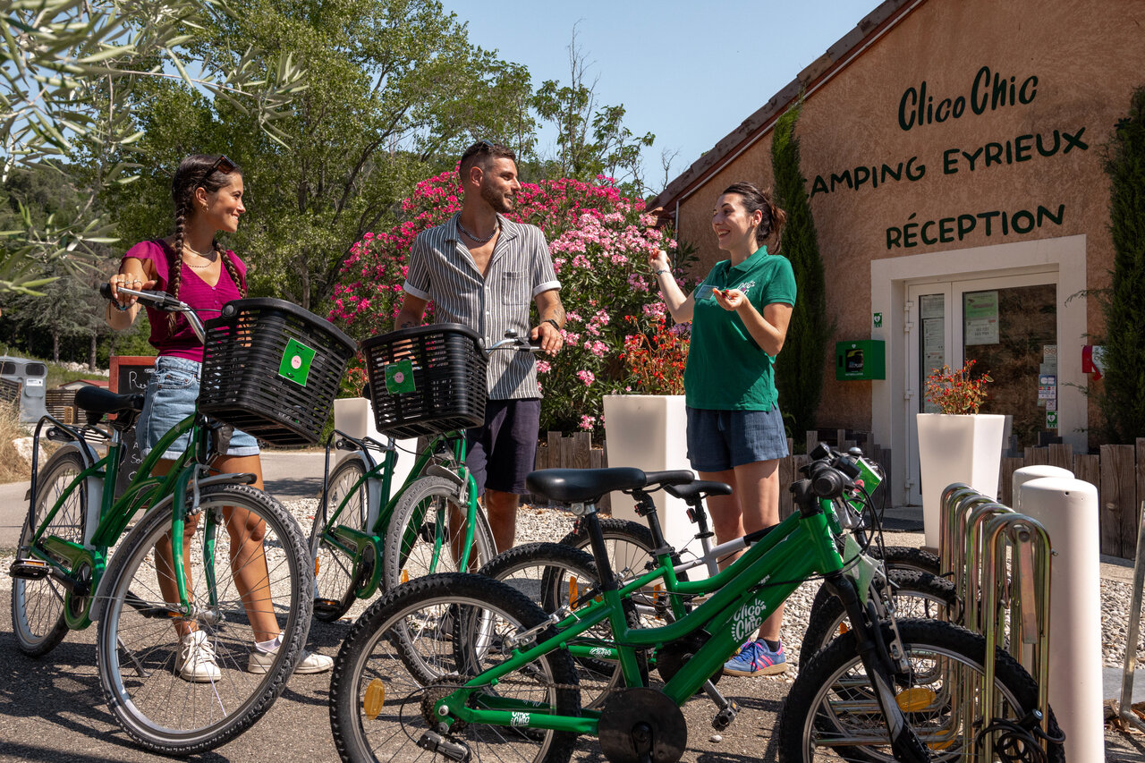 Location de v�los et accueil du camping CLICOCHIC Eyrieux � Les OLLIERES-SUR-EYRIEUX.