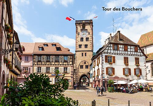 Tour des Bouchers, monument historique � visiter pr�s du camping en Alsace.