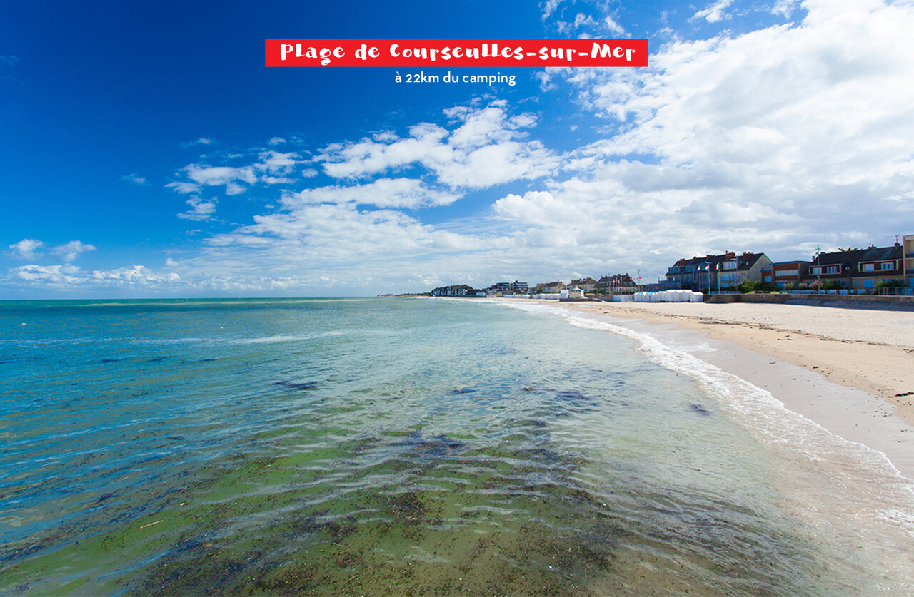 Plage de Courseulles-sur-Mer, destination baln�aire proche du camping en Normandie.