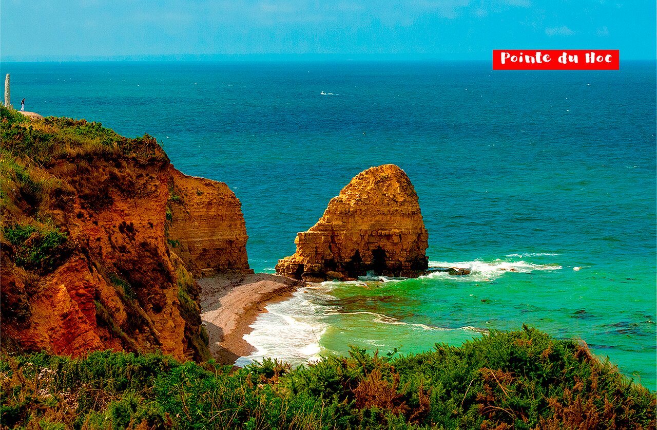 Pointe du Hoc, site historique et falaises impressionnantes � visiter en Normandie.