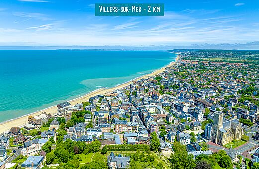 Ville c�ti�re de Villers-sur-Mer et sa plage, � visiter pr�s du camping.