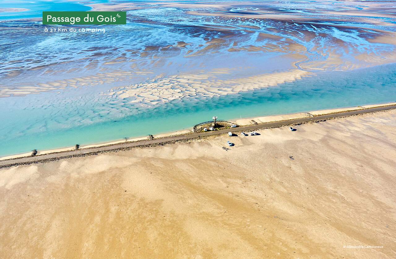 Passage du Gois, route submersible unique en Vend�e, � visiter pr�s du camping.