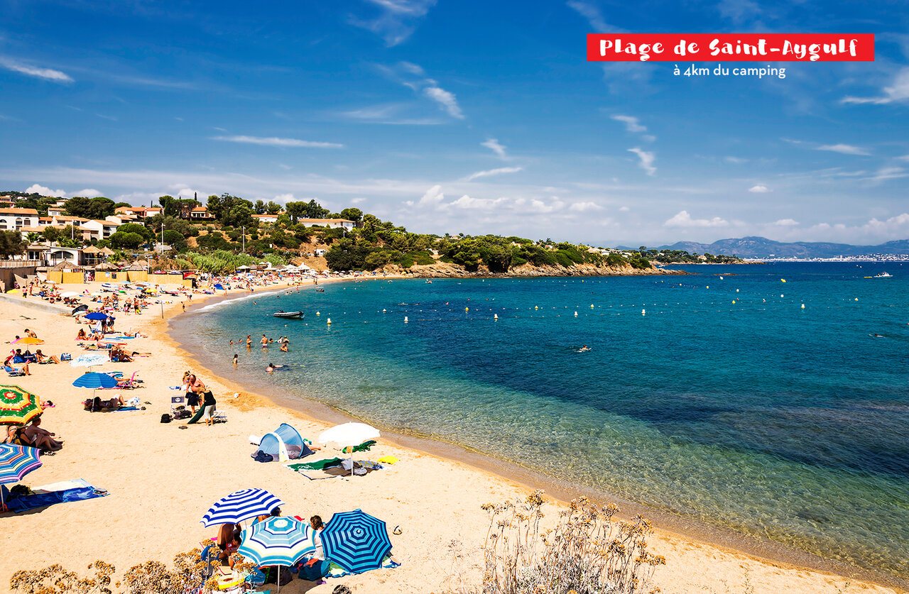 Plage de Saint-Aygulf, une belle plage de sable fin � visiter pr�s de Fr�jus.