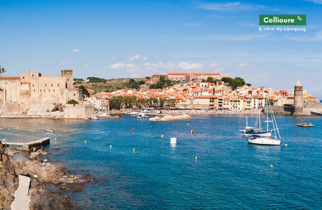 Collioure, charmante ville c�ti�re des Pyr�n�es-Orientales, � visiter pr�s du camping.