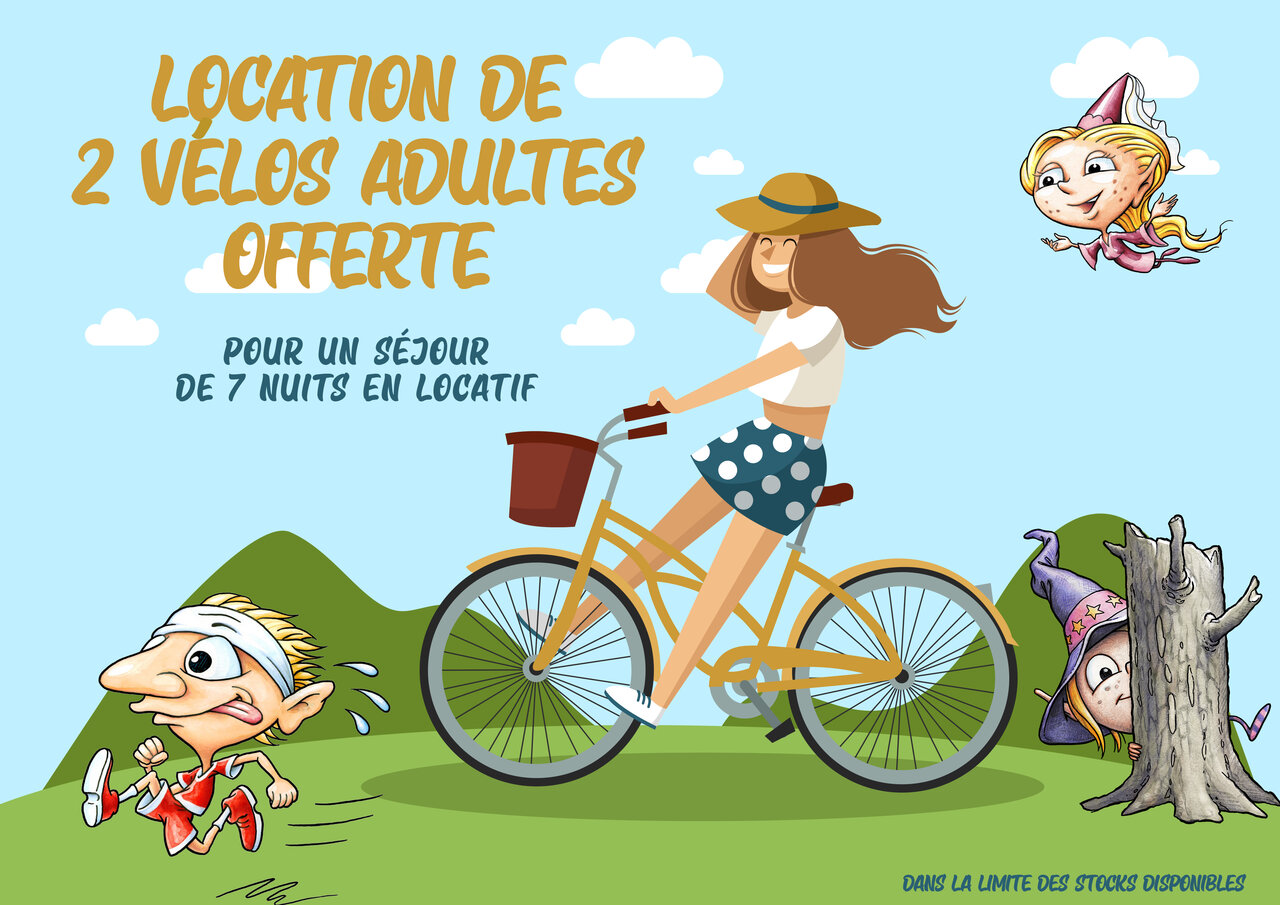 Offre location gratuite v�los adultes pour s�jour au camping CLICOCHIC Trois Ch�nes � Pornichet (44).