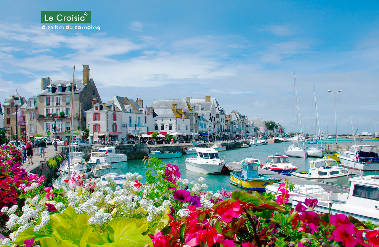 Port pittoresque du Croisic, bateaux, maisons color�es, lieu � visiter pr�s du camping.