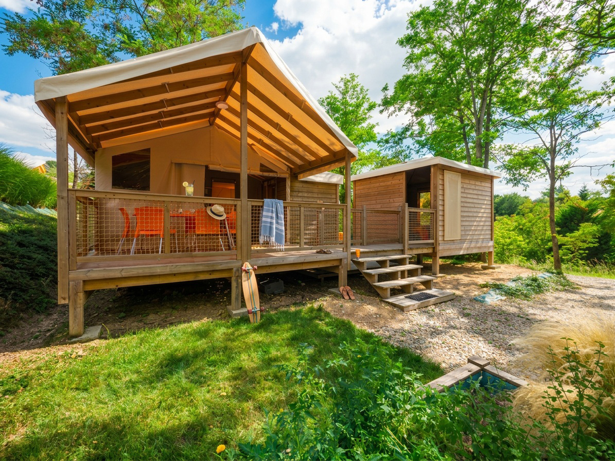 Tente Lodge 6 pers au Camping Lac des 3 Vallées