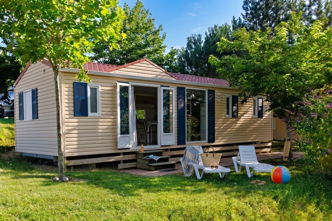 Mobil Home LV 6 pers au Camping Lac des 3 Vallées